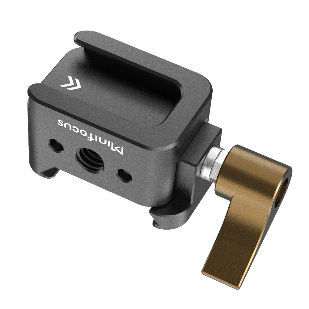 

Quick Release NATO Rail Cold Shoe Clamp 1/4" Mounting Arri Locating Hole for Dji Rs Gimba Monitor Magic Arm Cage Rig Extension