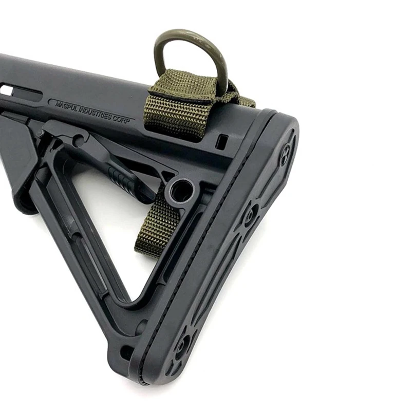 Airsoft-Tactical ButtStock Sling Adaptador, Rifle Stock Gun Strap, Corda de Arma, cinto de cintas, Caça Acessórios