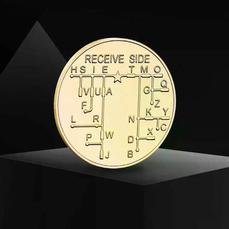 1Pcs Morse-code Learning Tools For Novice Radio Enthusiasts And History Buffs Morse-code Training Coin Commemorative Badge