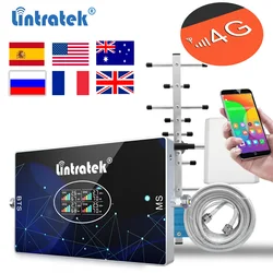 Lintratek GSM Repeater 4G 3G 2G Cellular Signal Repeater Amplifier Mobile 850 800 1800 MHZ DCS WCDMA LTE PCS Cellphone Booster