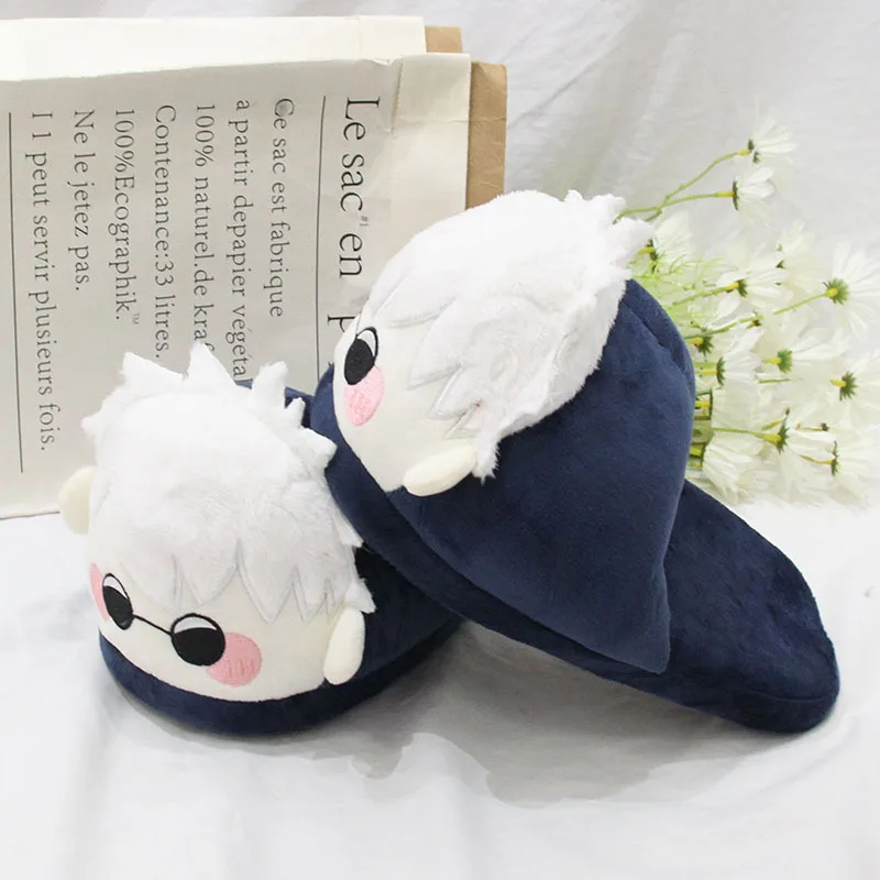Jujutsu Kaisen Anime Plush Sleep Cotton Custom Slippers Mens Womens Warm Shoes Christmas gift - view 3