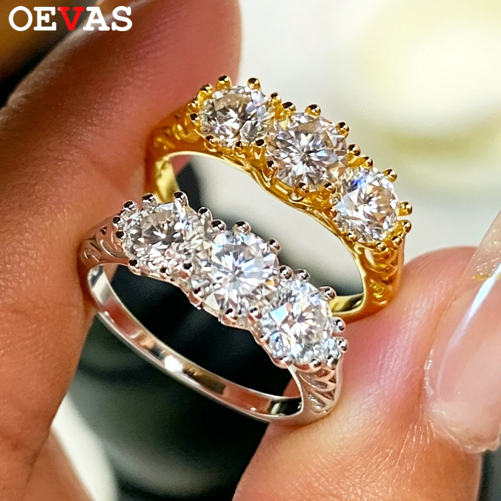 oevas-155ct-本物のモアッサナイト-3石リング-女性用-s925シルバー-18kゴールド-ラウンドカット-ラボダイヤモンド-ヴィンテージ彫刻-ファインジュエリー-ギフト