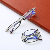 Mobile Phone Rack Folding Ultra-Thin Portable Anti Blue Light Far and Near Dual-Purpose High-Definition Presbyopia Glasses