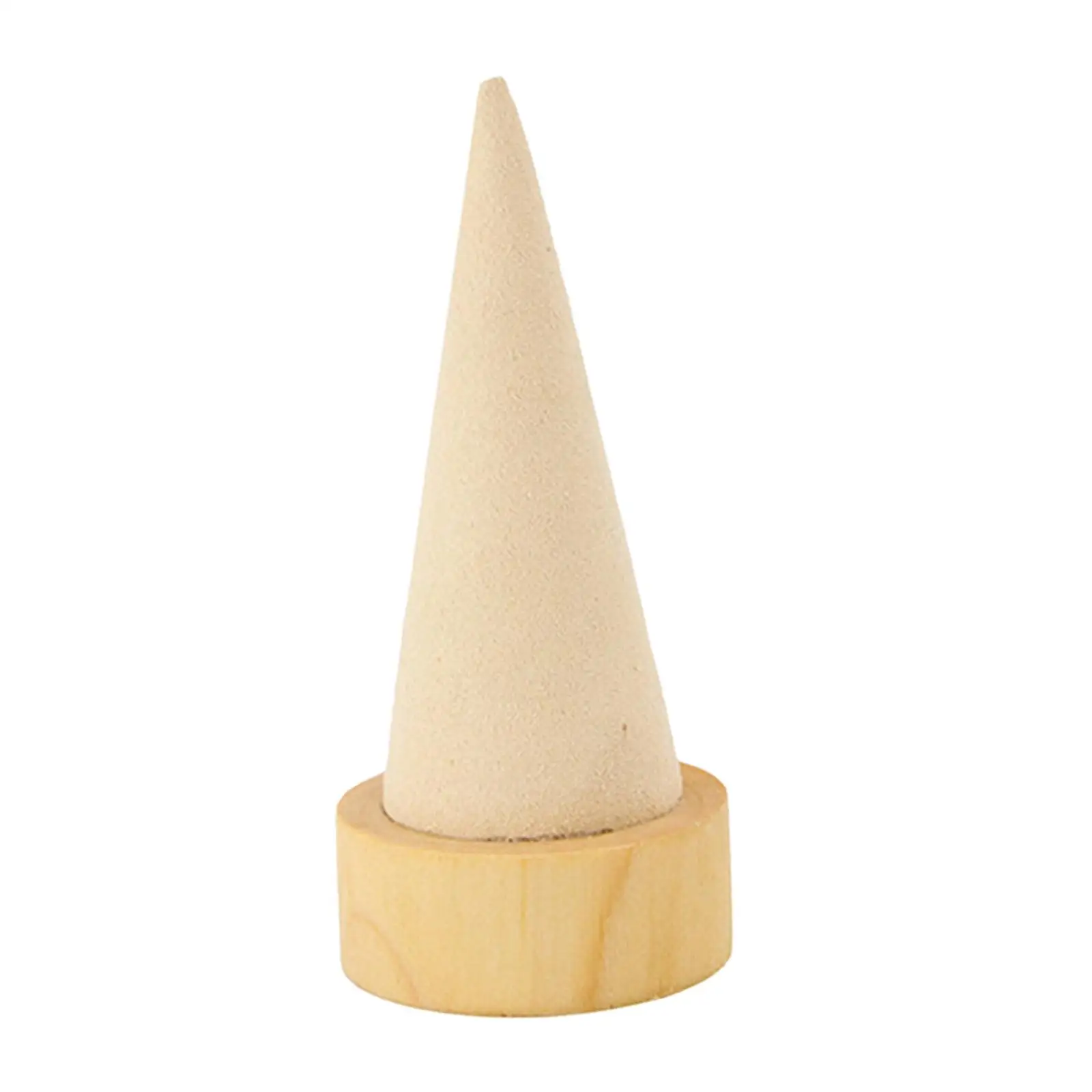 Expositor de Anillos en Forma de Cono de Madera, Organizador de Joyas y Accesorios para Fotos, Ideal para Venta en Centros Comerciales, Tiendas Minoristas y Mostradores