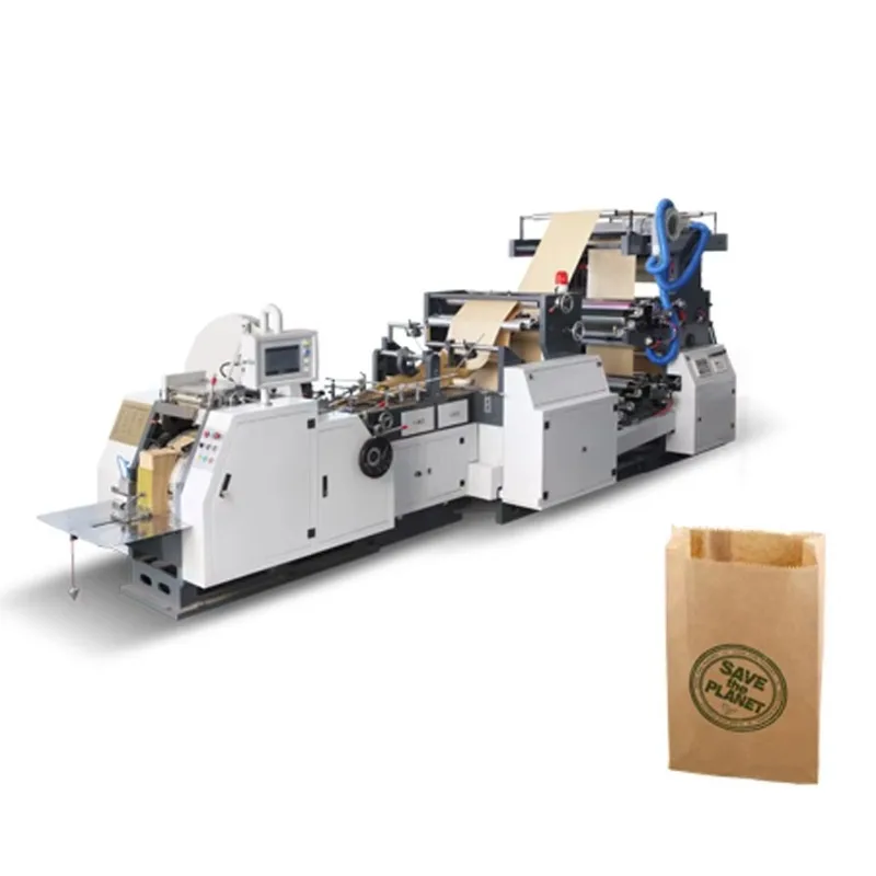 Complete Online Printing High Speed V-Bottom Paper Bag Production Line Best Price For Packaging Factory