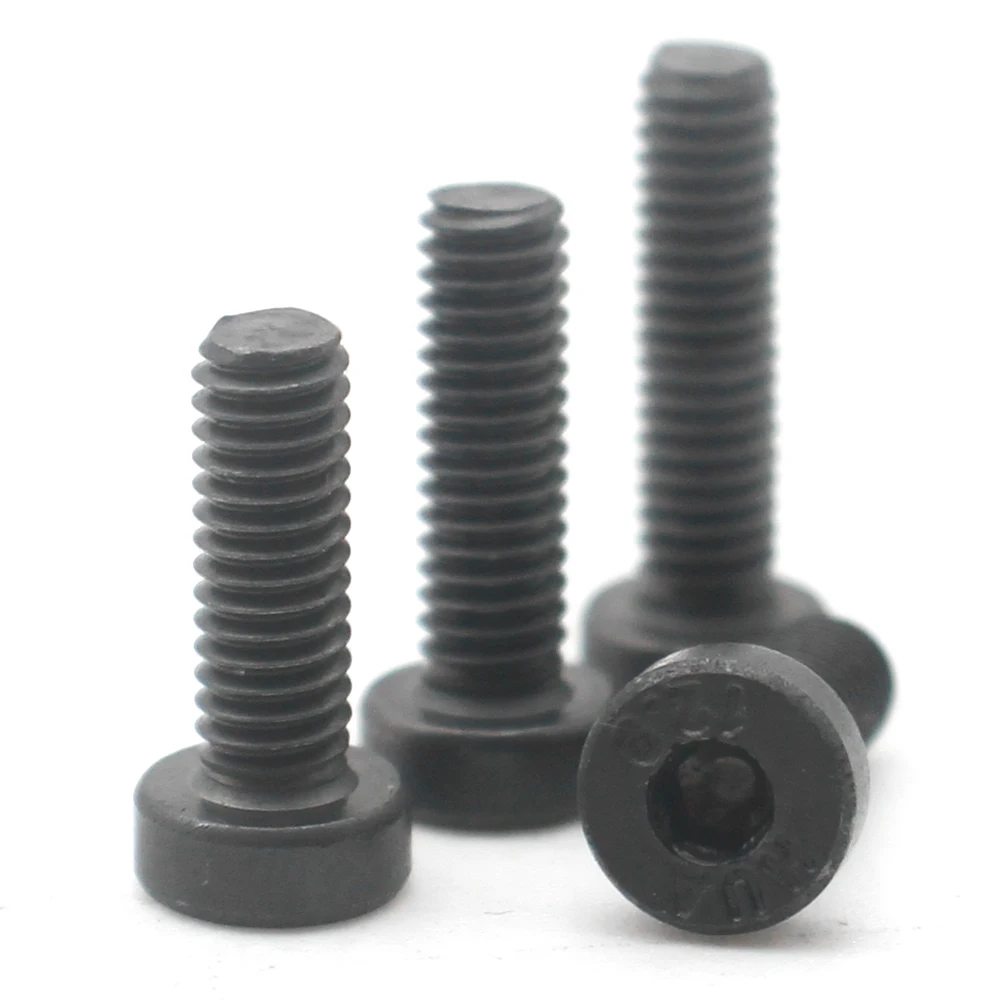 2-25pcs M3 M4 M5 M6 M8 M10 M12 DIN7984 Grade12.9 Carbon Steel Hexagon Hex Socket Thin Short Low Cap Head Screw Bolt