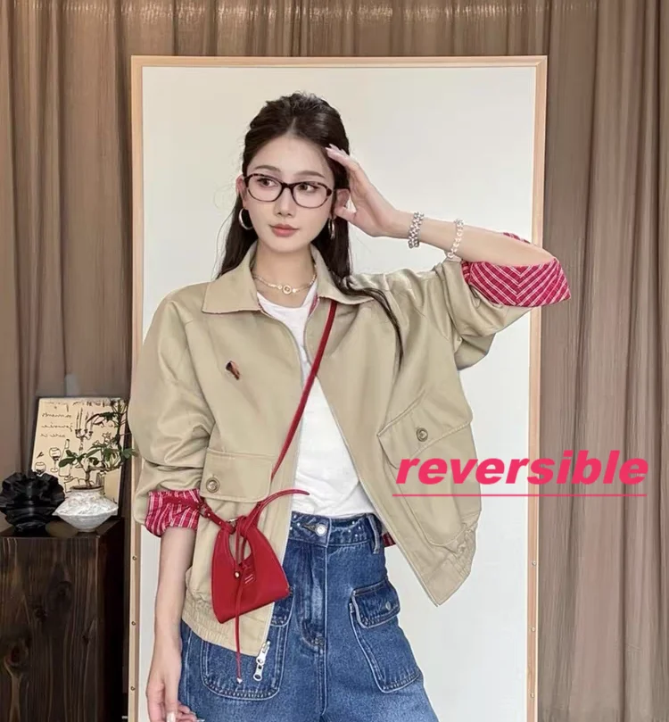 

Bomber Jackets Womens Jacket Brown All-Season Jacquard Embroidered Waistband Personality Edgy Subcultures Artistic Embossed Warm