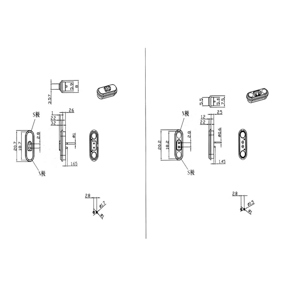 5 sztuk 2A12V wodoodporny magnetyczny PogoPin złącze 2Pin mężczyzna kobieta 2.8 MM sprężynowy wysoki prąd 2P DC gniazdo zasilania