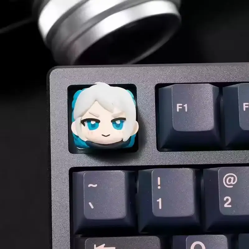 

Game Valorant Keycap Peripheral Character Theme Series Q-Version Resin Keyboard Layered Drip Glue Process Decor Keyboard Gifts