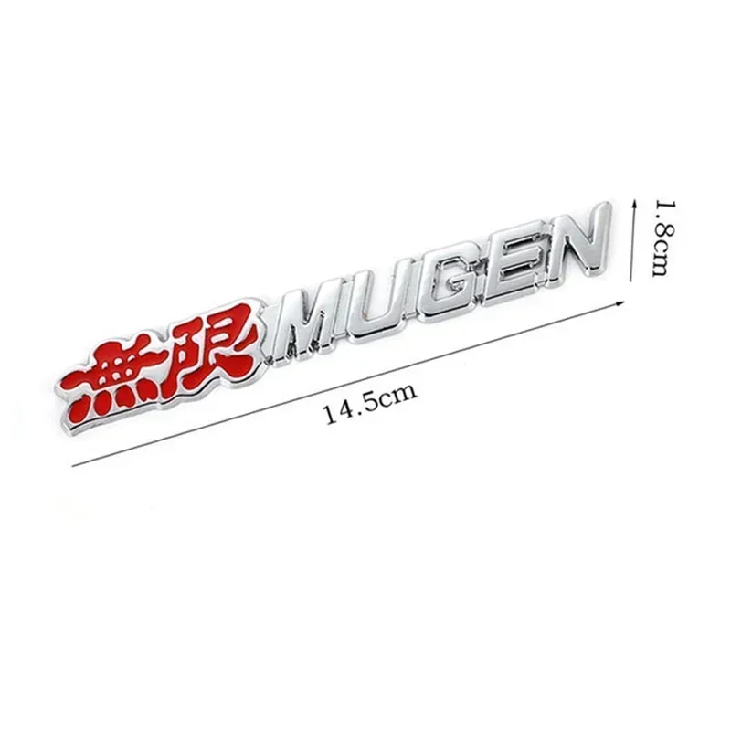 3D Metal MUGEN Logo Car Rear Trunk Tail Emblem Badge Sticker Decals For Honda Civic Accord Odyssey CRV CBR VTX VFR Hrv Jazz