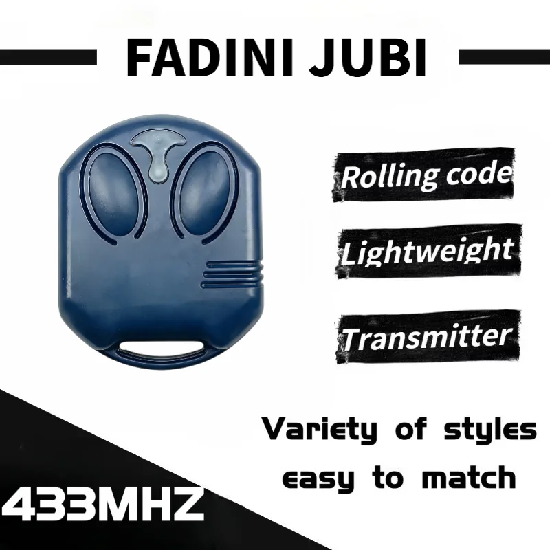 2022 Newest FADINI JUBI 433-2 JUBI 433-4 FADINI JUBI 433-2TR(SMALL) Compatible Garage Gate Remote Control 433.92Mhz Rolling Code