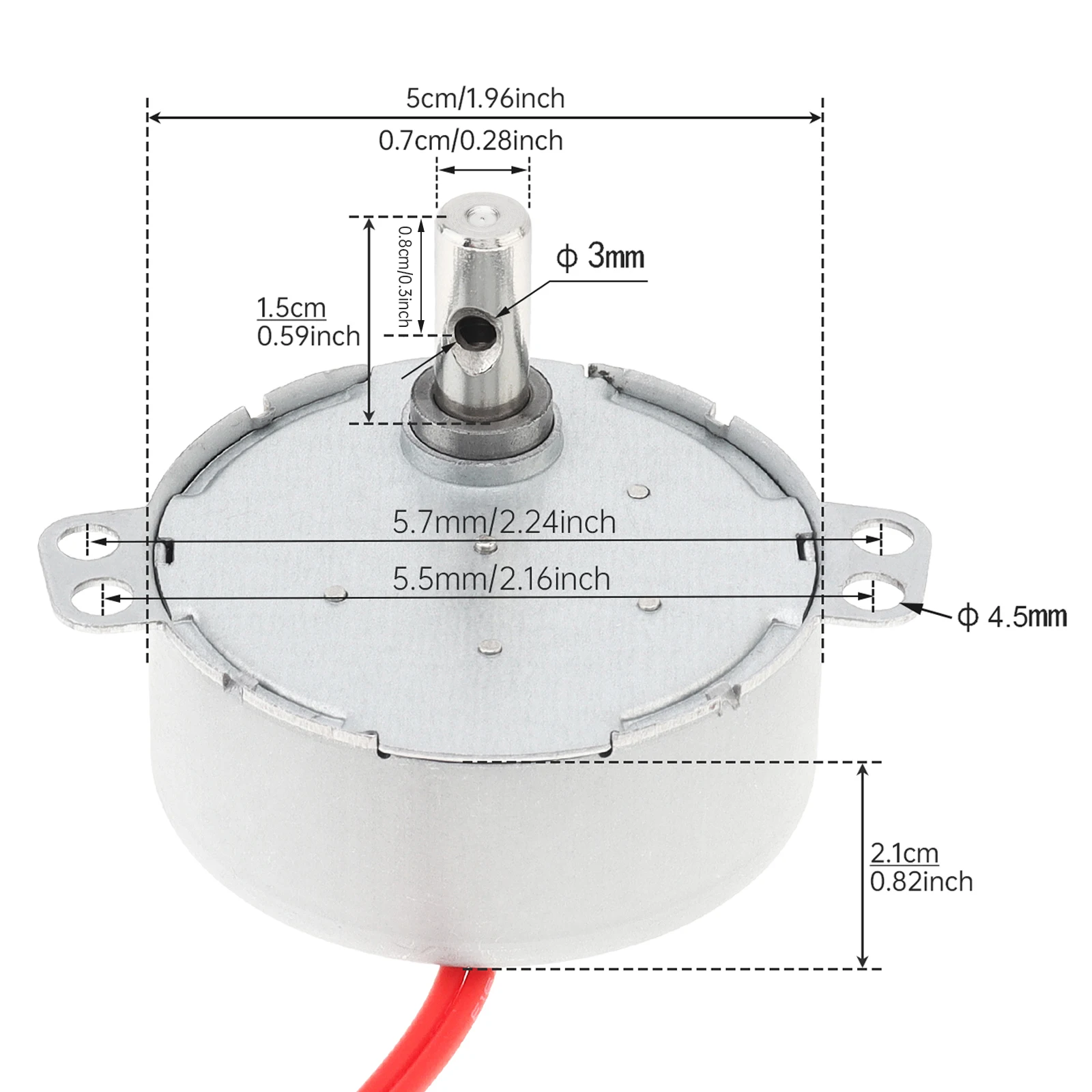 TYC50 Synchronous Motor AC 12V / 24V 5-6RPM CW/CCW 4W Turntable Motor Gear Motor Fan Motor Synchronous Motor
