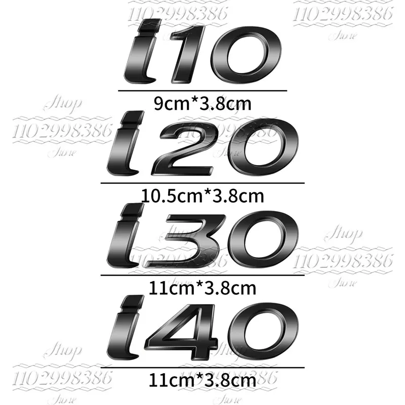 ثلاثية الأبعاد كروم سيارة معدنية التصميم رسالة شعار الخلفي الجذع ديكور لشركة هيونداي I10 I20 I30 I40 شعار اسم ملصق الملحقات