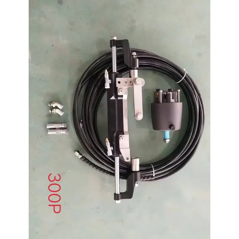 300HP Hydraulic Outboard Steering System Kit Marine Cylinder Tubing Boat