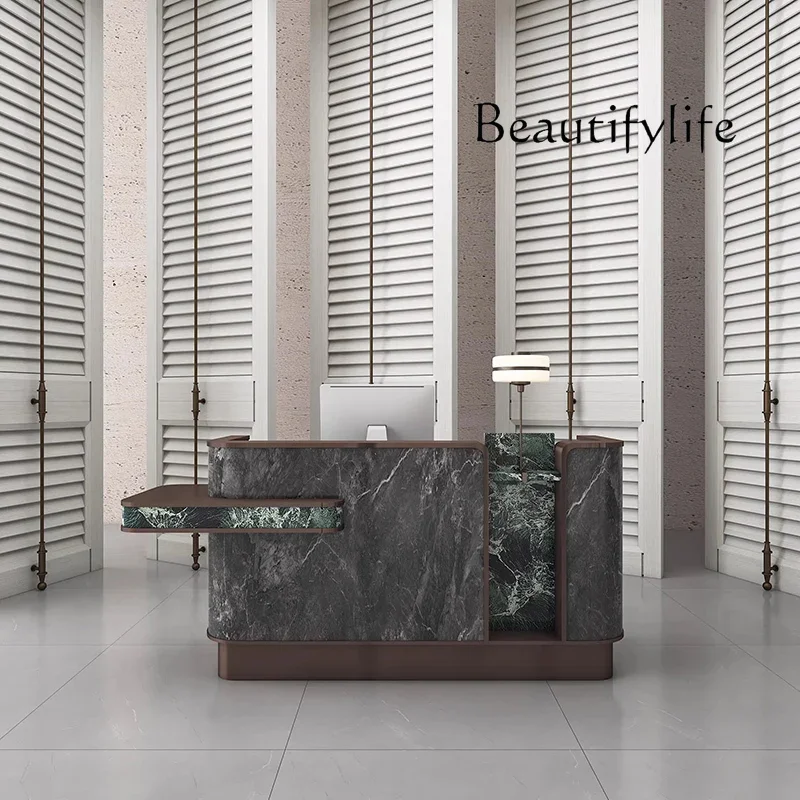 HU Minimalist Aesthetic Reception Desks Beauty Luxury Unique Modern Reception Desks Restaurant Best Mostrador Office Furniture