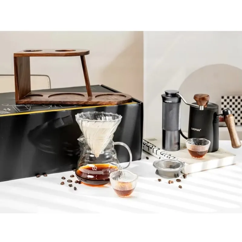 Wholesale Aluminum Alloy Manual Brewing Drip Filter Pot Outdoor Travel Mocha Pot Tea Coffee Gift Set
