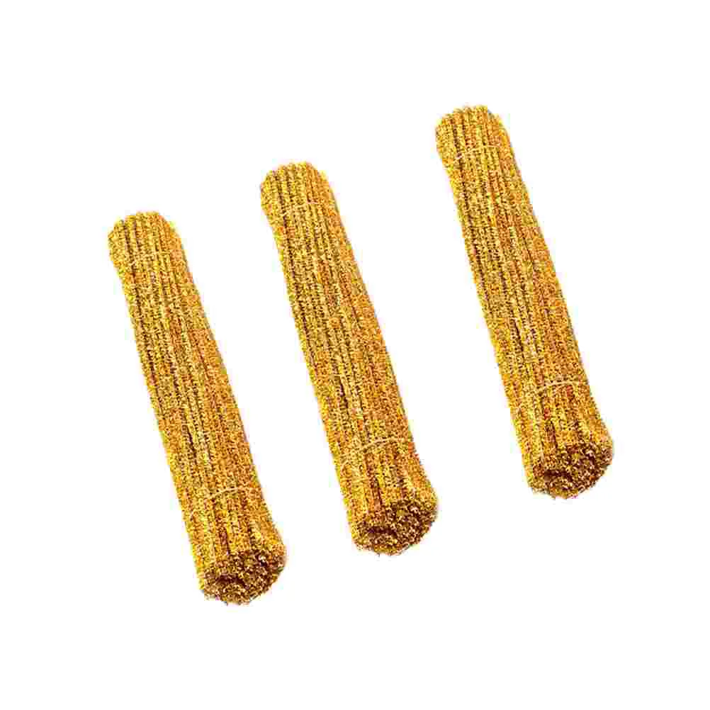 300 PCS Colorful Bars Bendable Pipeline Golden Christmas DIY Stick Bandable Rod Twisted Sticks