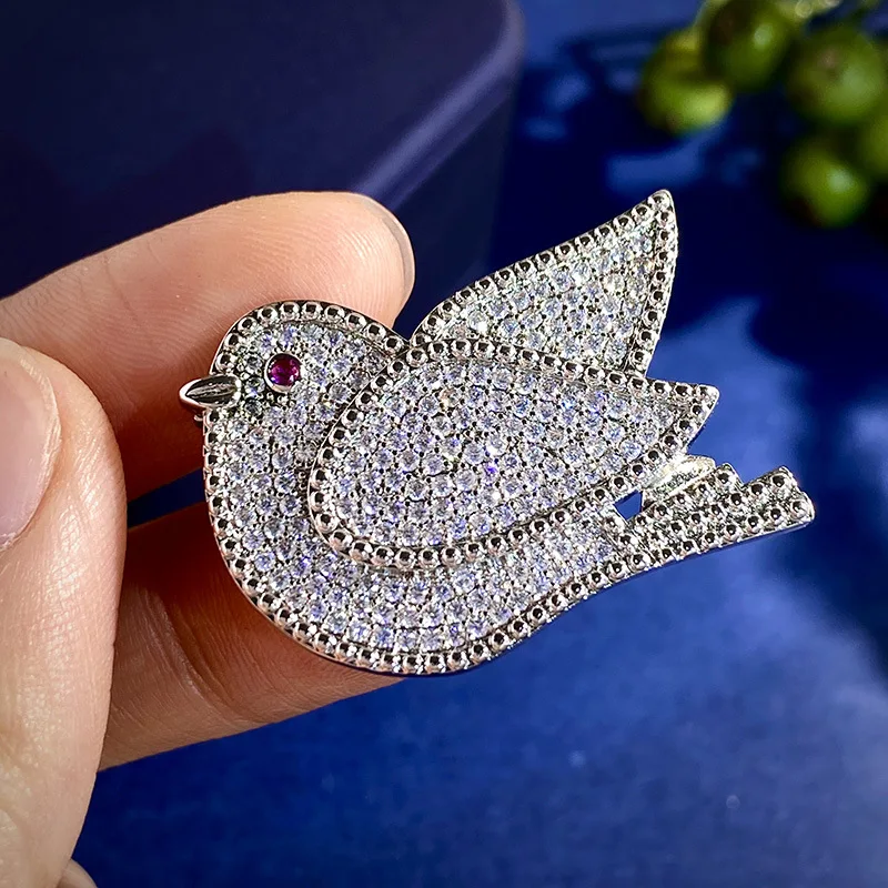 AAA Quality Fashion Full Zircon Cartoon Zodiac Animal Corsage Collar Pin Cute Pigeon/Lion/Owl/Rabbit/Hedgehog/Fox Brooches