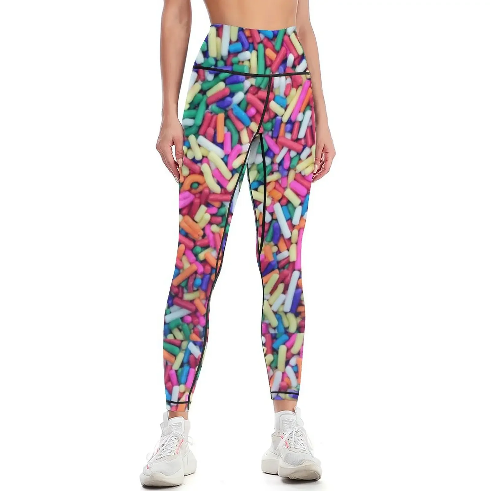 

Rainbow Candy Sprinkles Leggings Leginsy push up gym's sportswear exercise clothing for workout clothes for Womens Leggings
