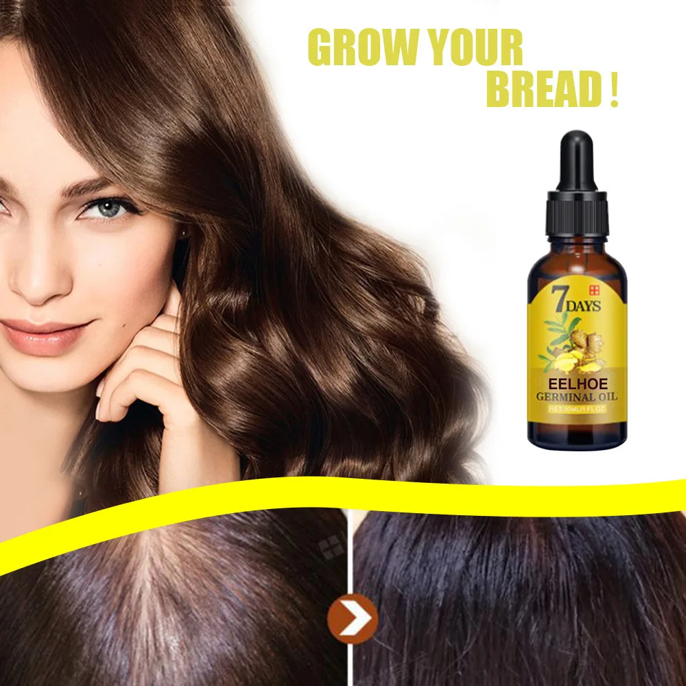 Ginger Hair Essence Non Greasy Natural Volumizing Fullness Smooth Shiny Hair Treatment Lotion Cross Border