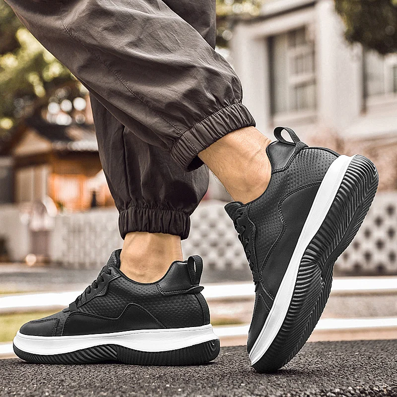 عدم الانزلاق أحذية قيادة في الهواء الطلق رجل كلاسيكي 2025 جديد الشقق اليدوية الذكور كل مباراة أحذية رياضية جلد طبيعي الرجال المدربين عادية #5