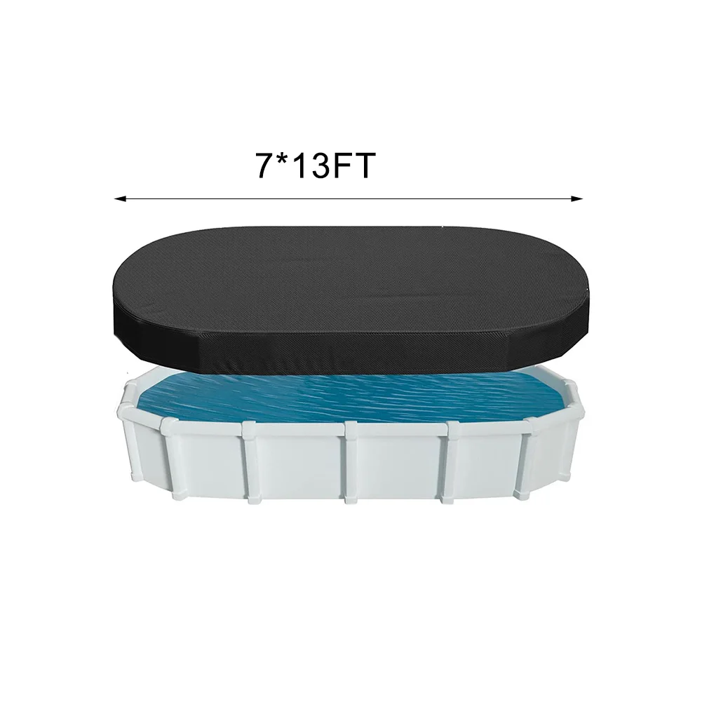 غطاء حمام السباحة البيضاوي الشمسي، غطاء حمام السباحة المستطيل، صيانة حمام السباحة، حماية الشتاء، خياطة عالية الجودة، تصميم مقاوم للماء