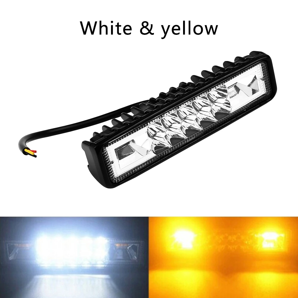 Bar Lampu Kerja Mobil 48W Lampu Kerja Strobo Bar Lampu LED untuk Jeep SUV Moto G3L2 Offroad 4X4 ATV Kendaraan Off-Road