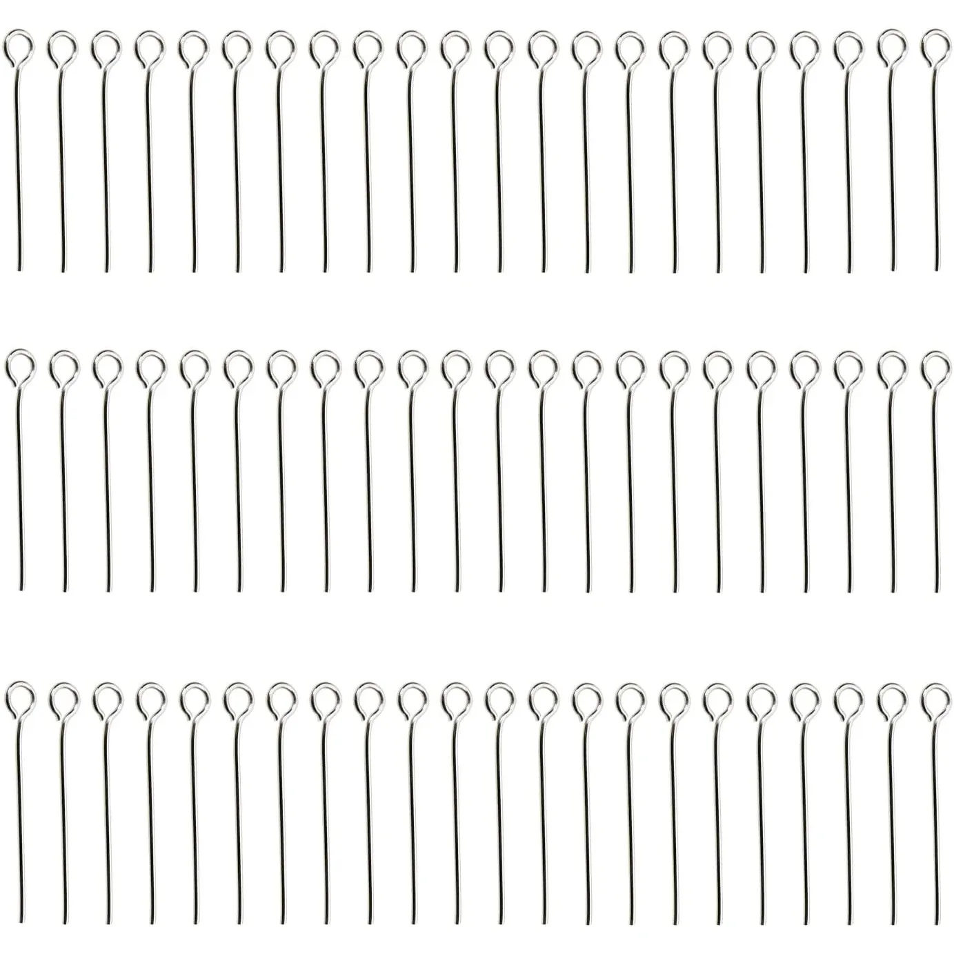 200PCS 2.0cm Mini Metal Wire Eyepins Beading Small Open Eye Head Pins Needles Bulk for DIY Craft Bead