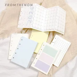 Fromthenon A8 Notebook 5 Hole Loose Leaf Core Grid Blank Monthly Plan Inner Page Writing Stationery Supplies