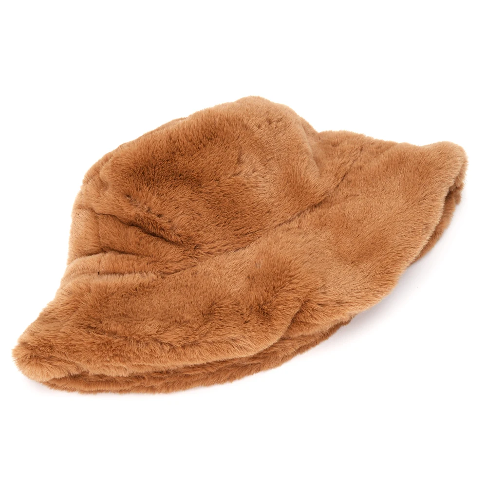 Herbst Winter Korea Faux Pelz Warme Eimer Hüte Frauen Mode Weichen Samt Breiter Krempe Fischer Hut Damen Outdoor Furly hut – Detail 11