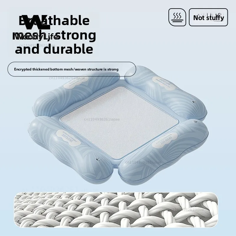 PVC Inflatable Floating Row Outdoor Foldable Floating Bed Water Inflatable Recliner Floating Bed