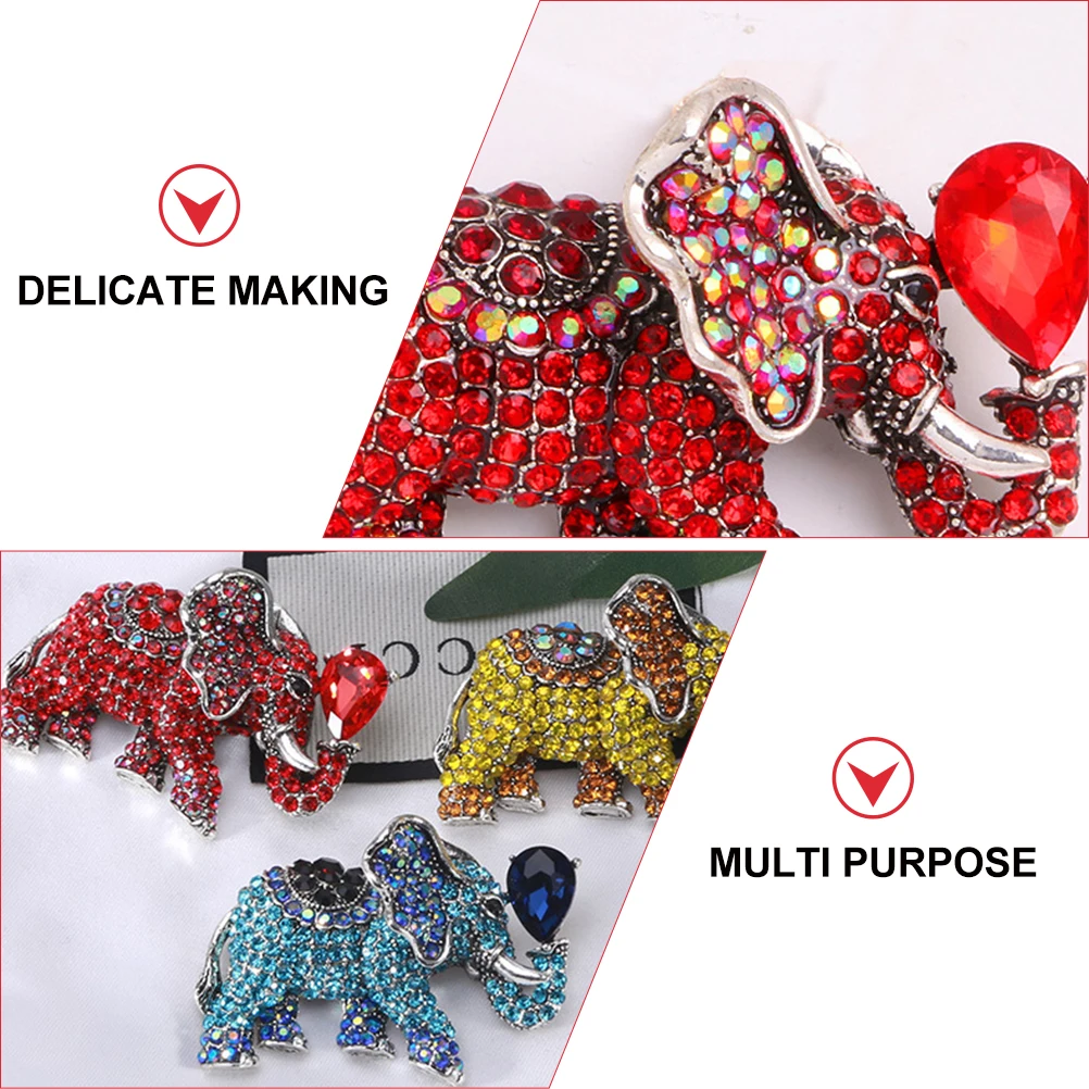 Animal Elephant Brooch Miss Costume Jewelry Clothes Accessory Alloy Ornaments Cartoon
