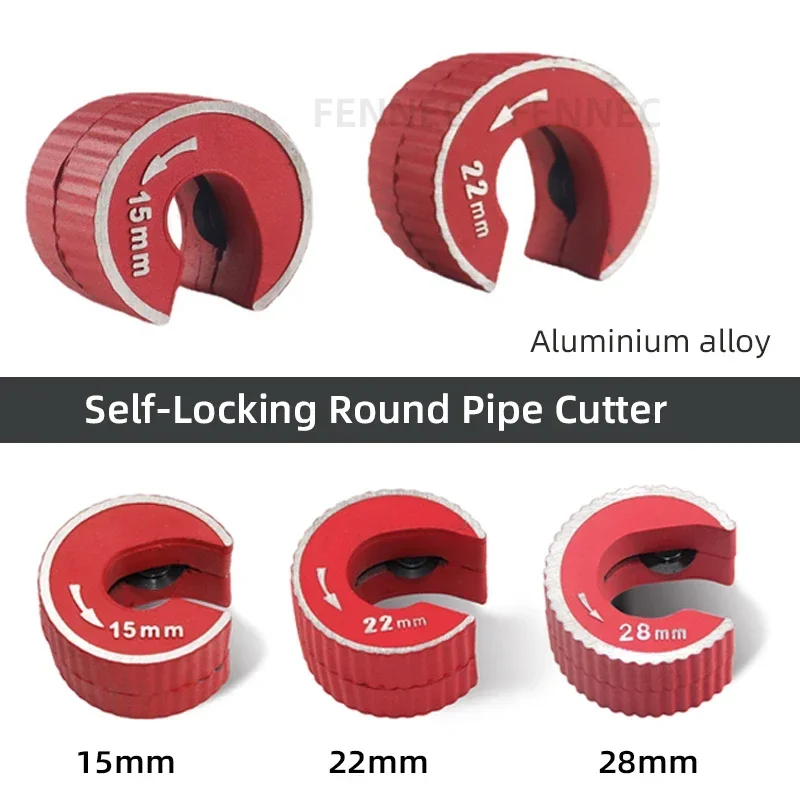 Obcinak do rur okrągłych Korpus ze stopu aluminium Samoblokujący do rur miedzianych Aluminiowy PVC Plastik Mini Obcinak do rur okrągłych