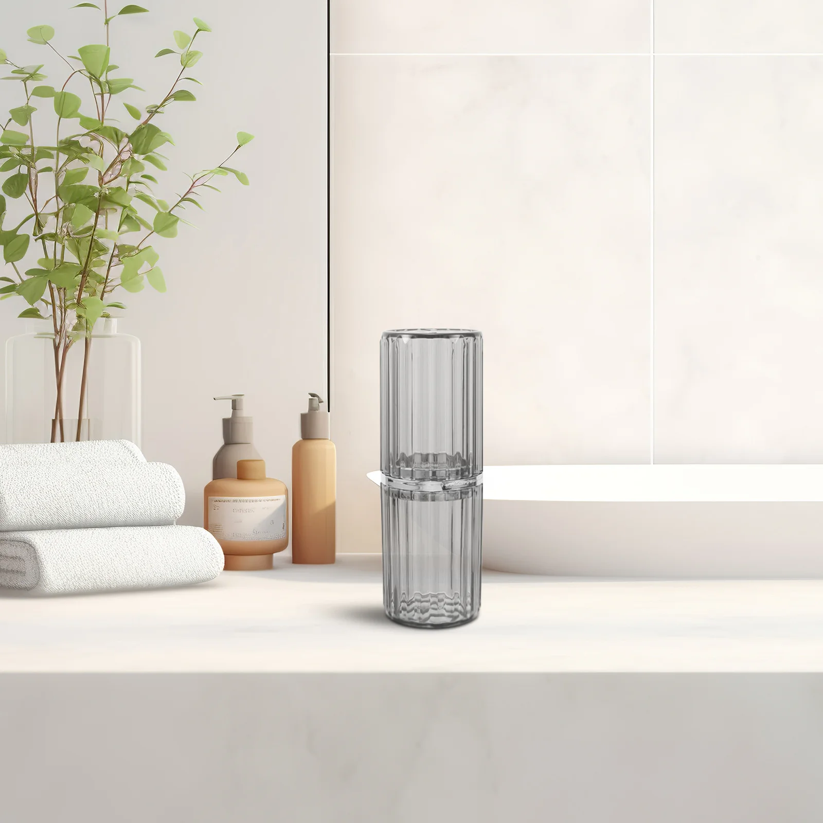 Toothbrush Travel Case Portable Organizer Container for Toothpaste Brush Bathroom Essentials Stylish Design Detachable