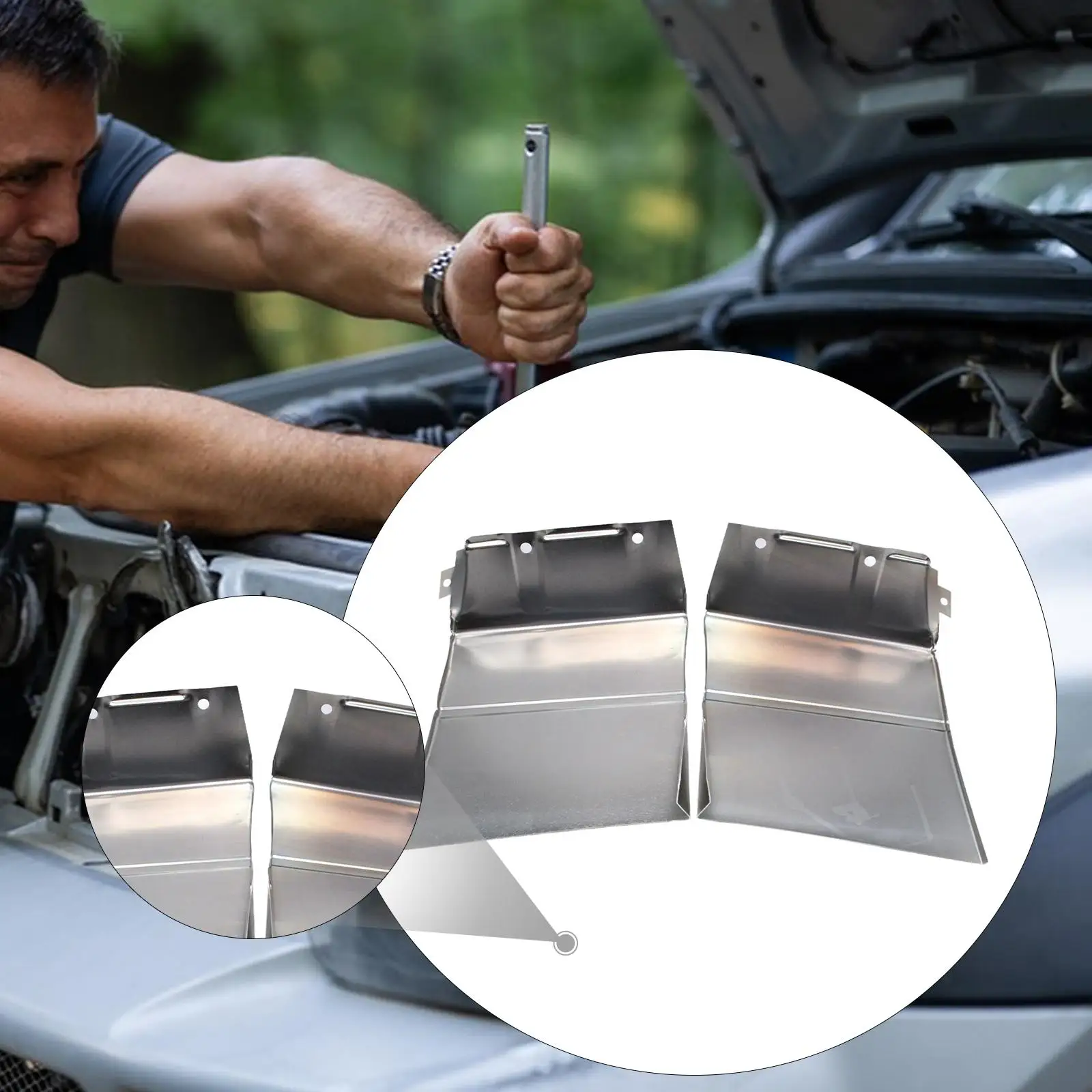 

Front Fender Repair Panel Set Metal Fender Patch Set Simple Installation Replace Galvanized Steel for E36 Accessories