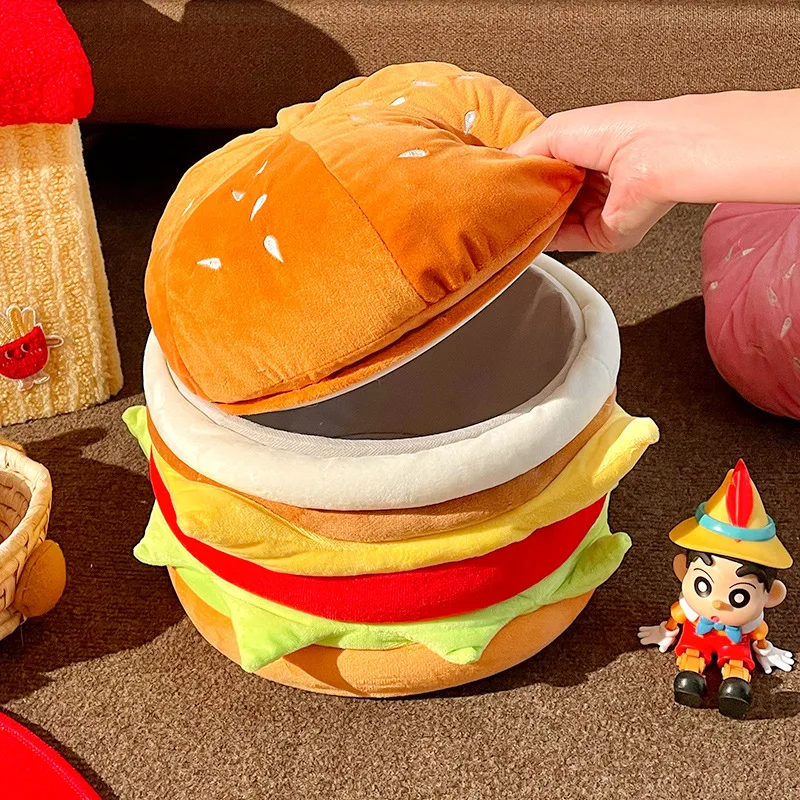 

Hamburger super soft stool living room household storage stool storage box can be used to change shoes low stool