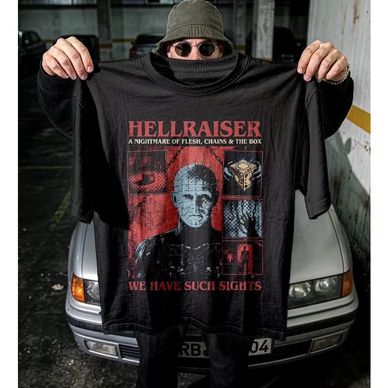 Hellraiser Shirt Pinhead Horror Graphic Tee We Have Such Sights Horror Fan Gift Summer unisex Loose and Breathabl T-shirt Top