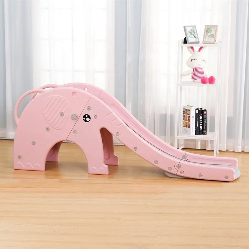 Preschool Kindergarten Cartoon Baby Elephant Indoor Slides Kids Plastic Toy Slide