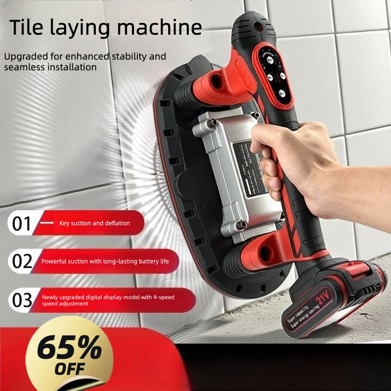 Tile tiling machine upgraded electric suction cup with digital display electric deflation automatic tile vibrator