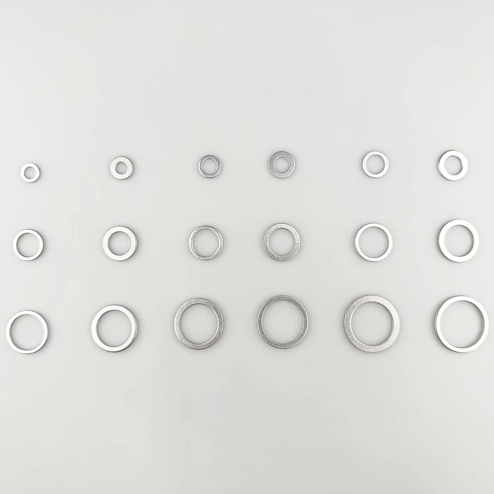 570-teiliges Aluminium-Unterlegscheiben-Set für Ölablassstopfen, Dichtungskombination, Ölablassdichtung M6 M8 M10 M12 M14 M16 M18 M20 – Detail 7