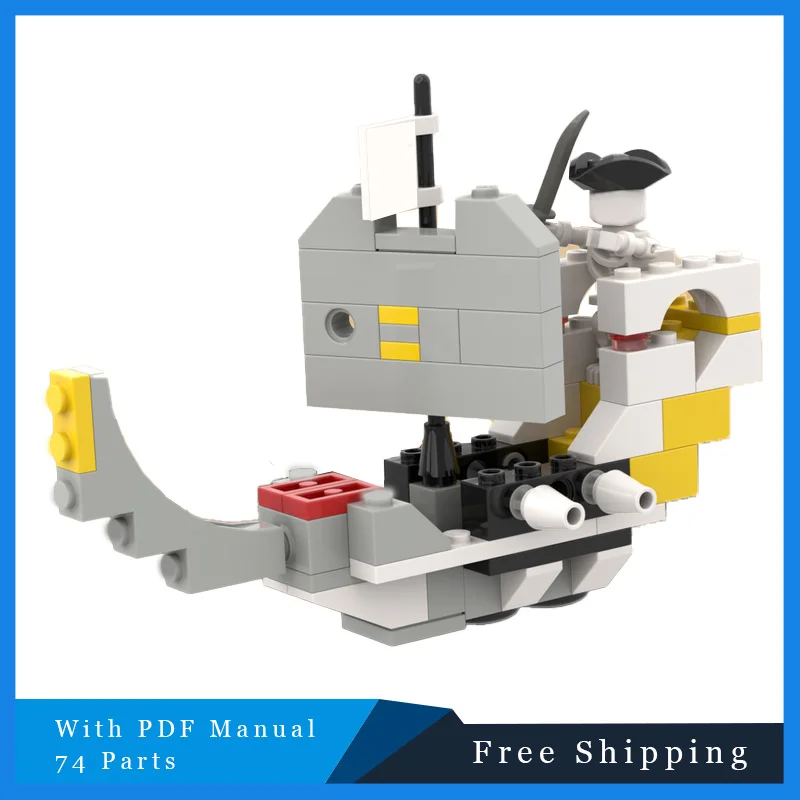 74 pezzi creativi piccoli barche fantasma tecnologia blocchi di costruzione modulari modello educativo assemblaggio fai da te giocattoli per bambini regali di compleanno