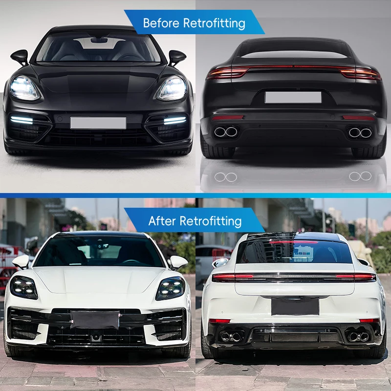 Classic Car Restomod Body Kits-2023 Car Upgrade 976 GTS Body Kit Front Bumper Engine Hood Spoiler Fender For 971