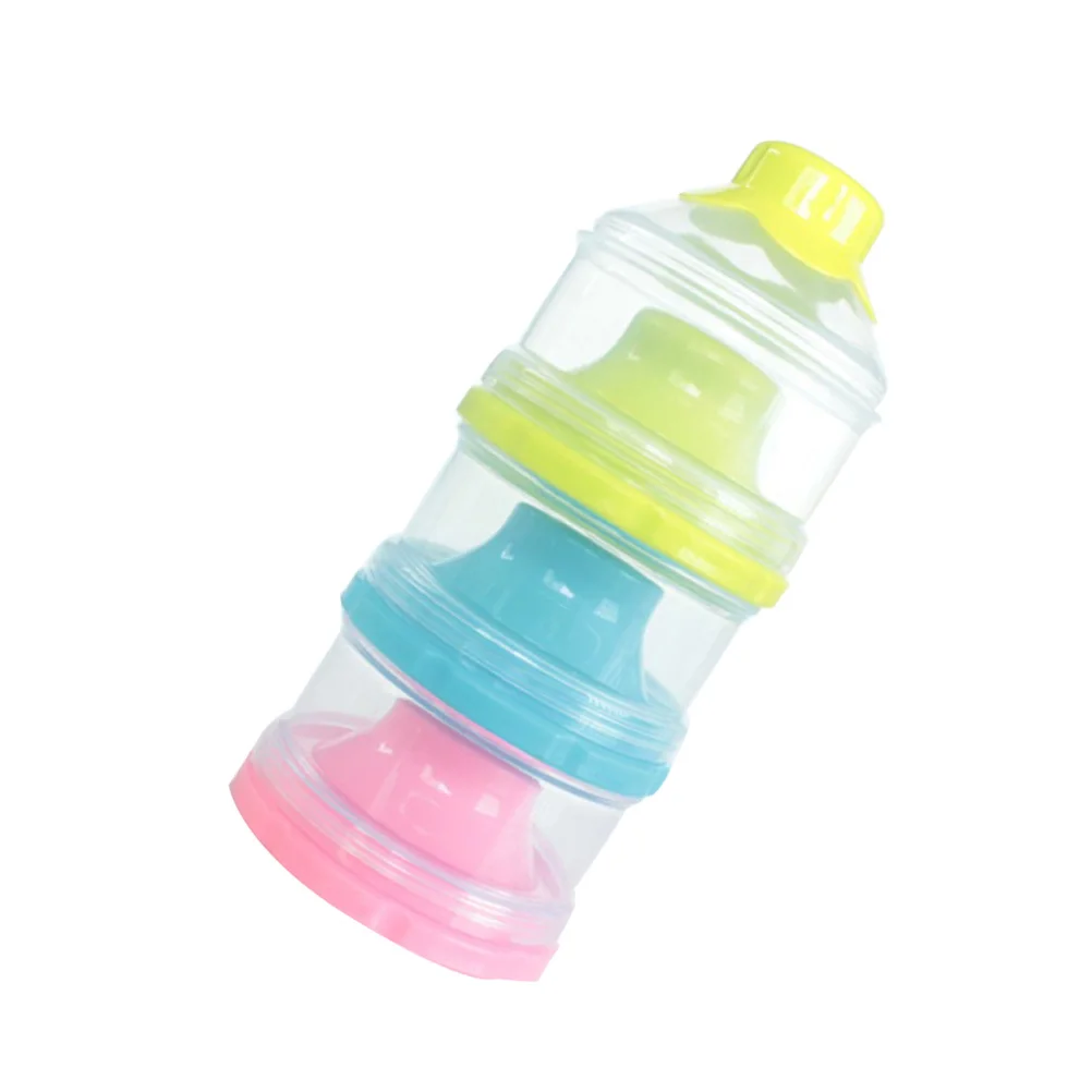 3-laags babymelkpoedercontainer stapelbare Pp-formuledispenser voor reizen buitengebruik snackopslagbeker