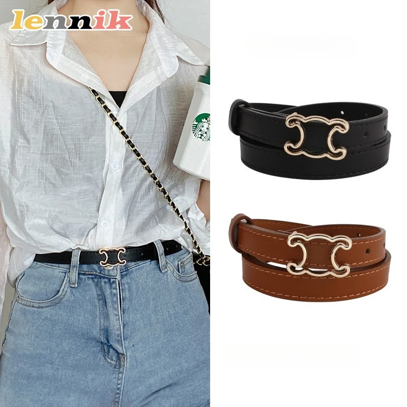 LENNIK Fashion  Premium Arc De Triomphe Hollow Jeans Belt, Luxury Premium Jeans Belt, Enhance Charm for Casual/Commute