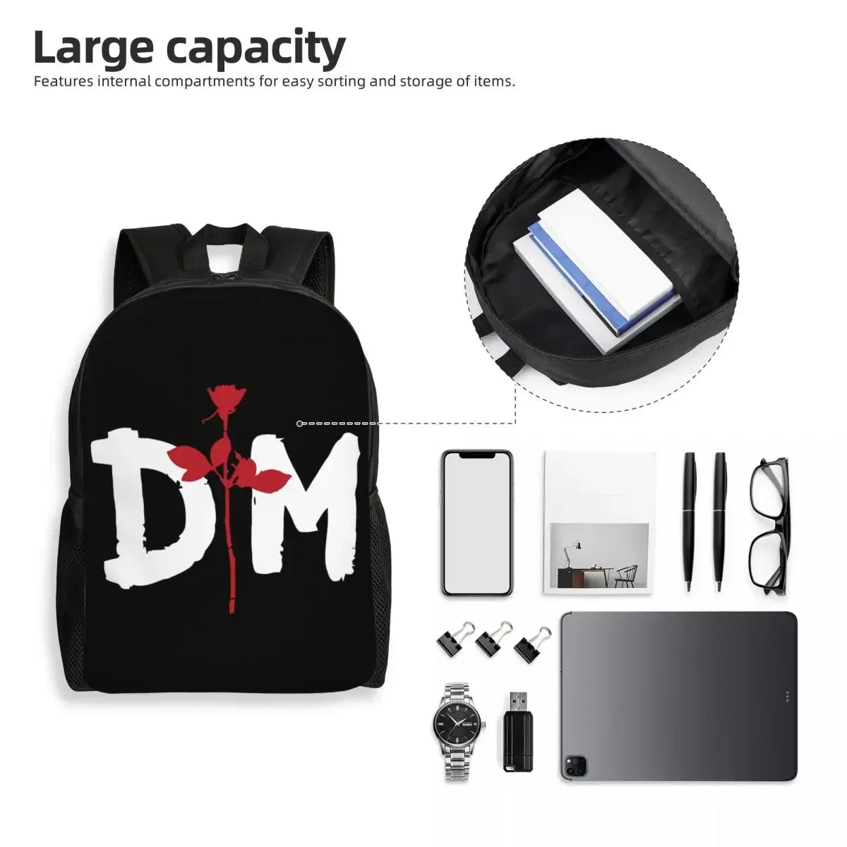 Custom Electronic Rock Depeche Cool Mode Travel Backpack Men Women School Laptop Bookbag College Student Daypack Bags