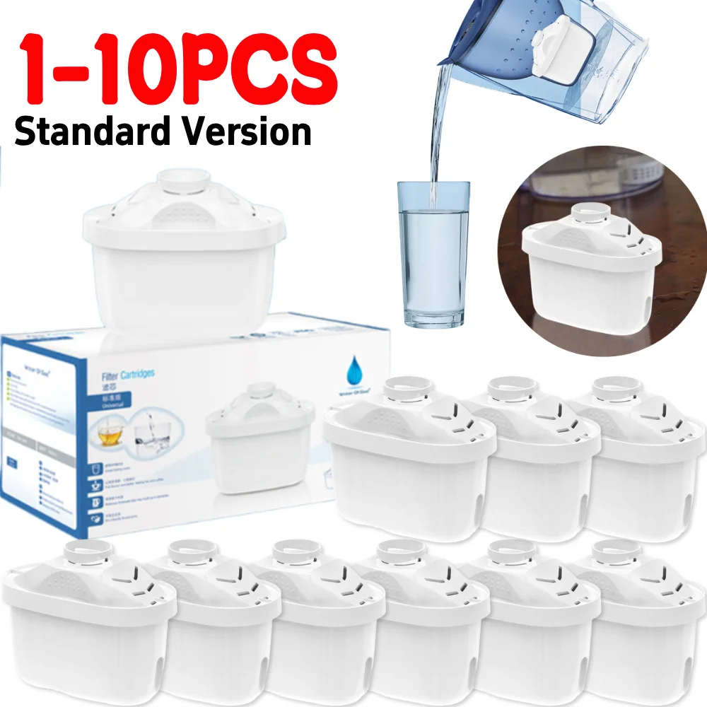 

1-10PCS Replacement Filter Cartridges Reducing Limescale Chlorine Water Filter Cartridge Activated Carbon Water Filter
