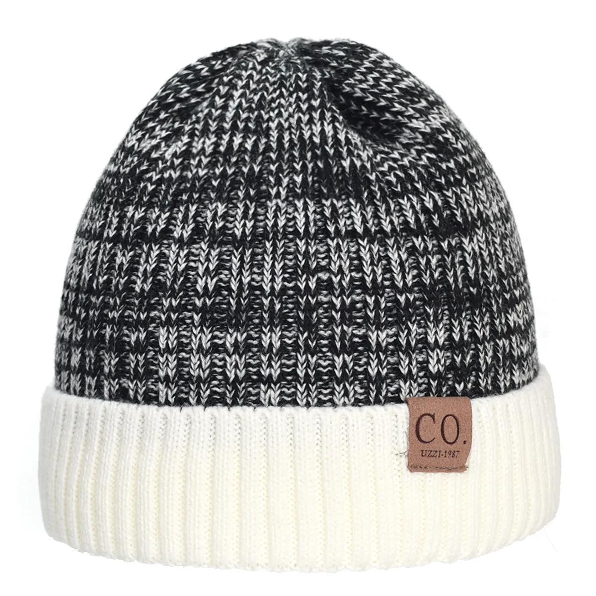 Baotou-gorro de lana de punto con terciopelo grueso, cálido, frío, moda urbana, invierno, nuevo