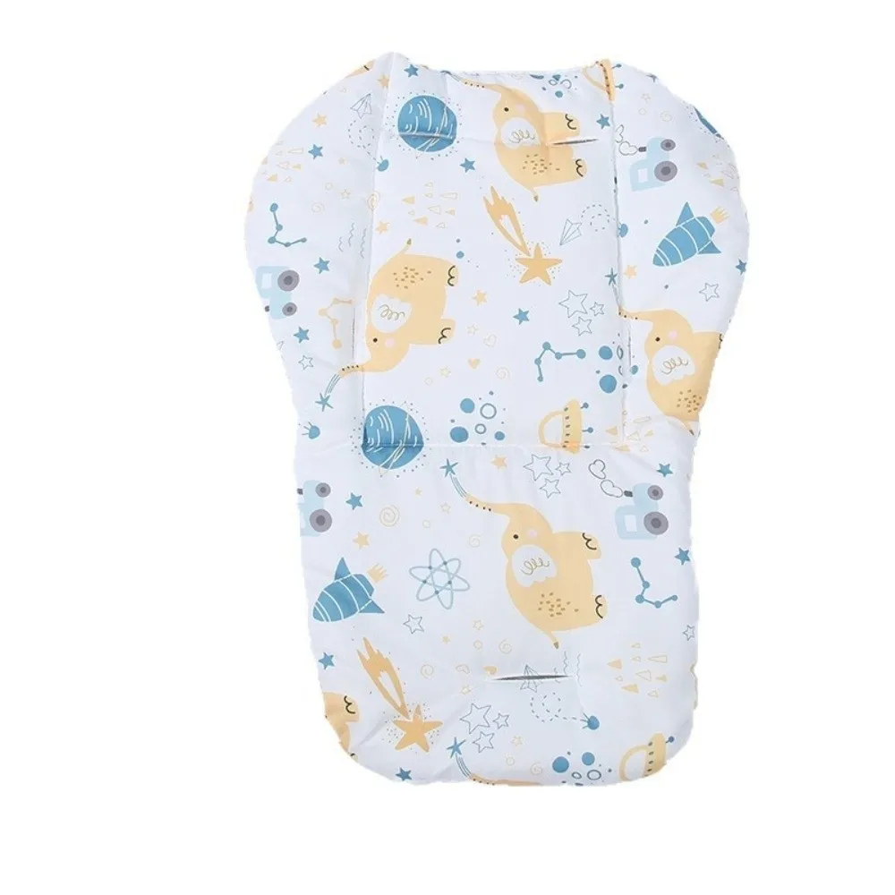 Cotton Material Baby Stroller Seat Cushion Cartoon Pattern All Seasons Stroller Seat Pad Comfortable Breathable