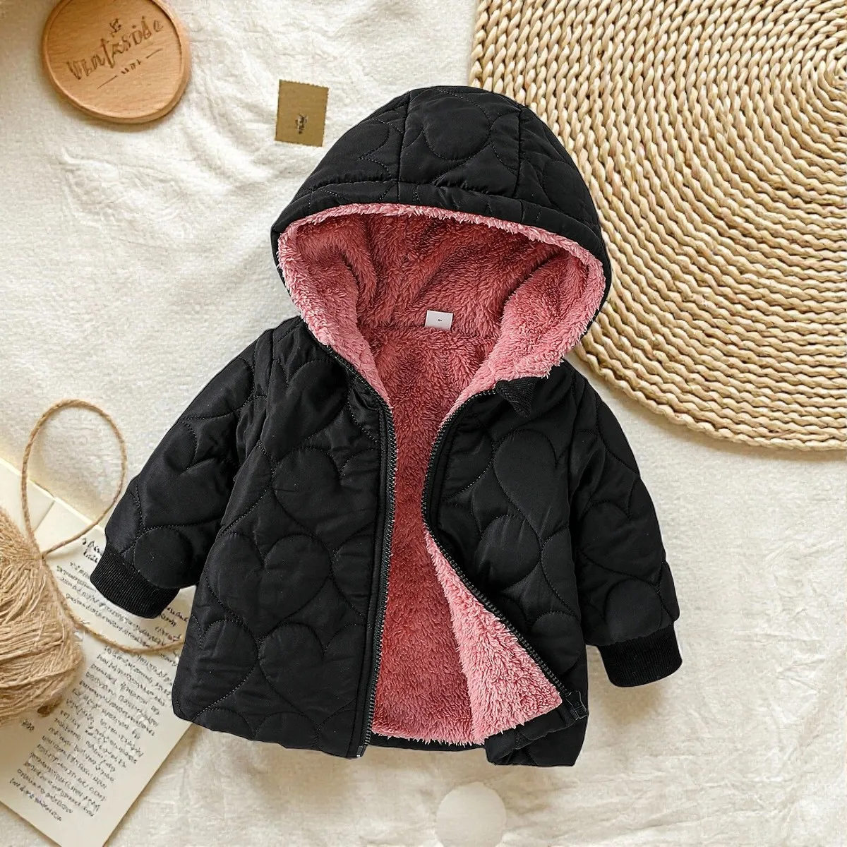 

2025 Baby Boys Thick Jacket For Girls Coats Winter Toddler Children Outwear 1-3 Year Cotton-padded Warm Clothes