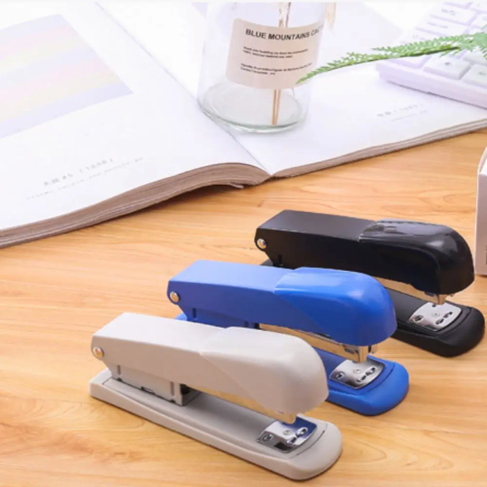 

Bookbinding Supplies Large Size Labor-Saving Stapler Efficient Stable Paper Stapling Machine Simple Grey/Black/Blue Stationery
